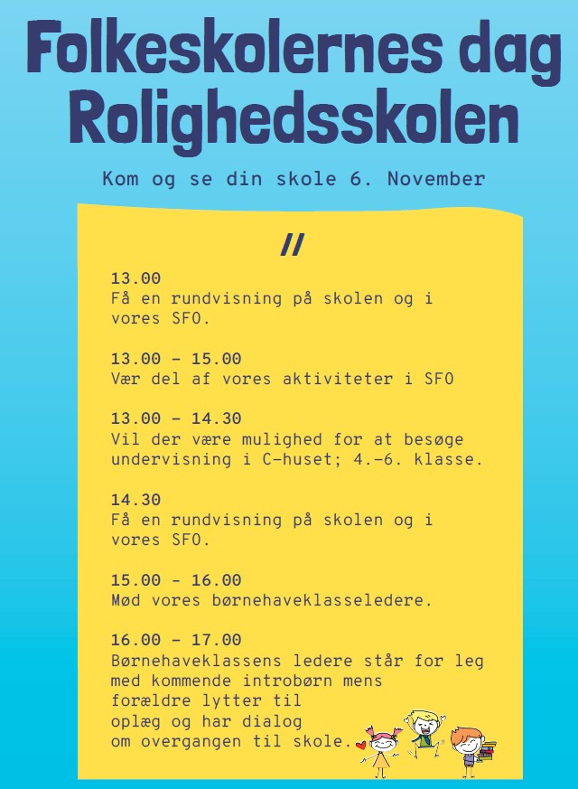 Program for folkeskolernes dag på Rolighedsskolen